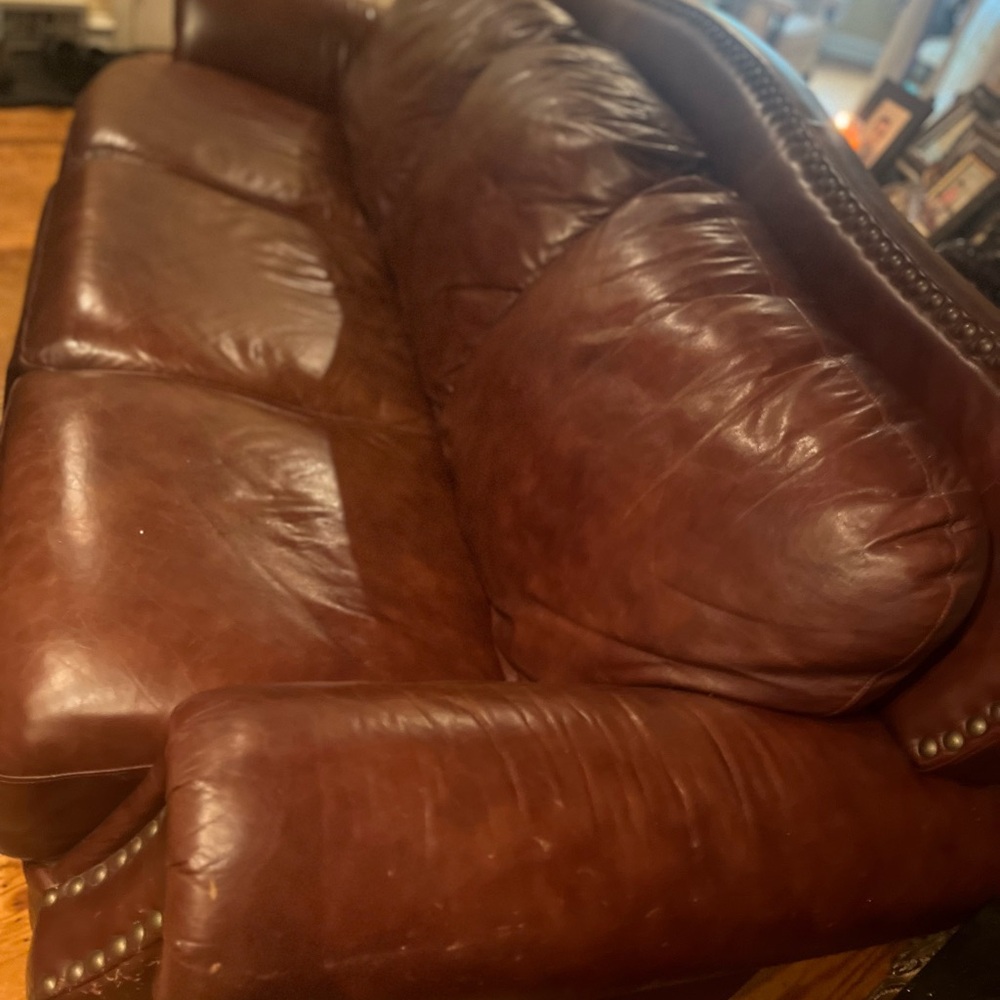 Luxurious Brown Leather Sofa